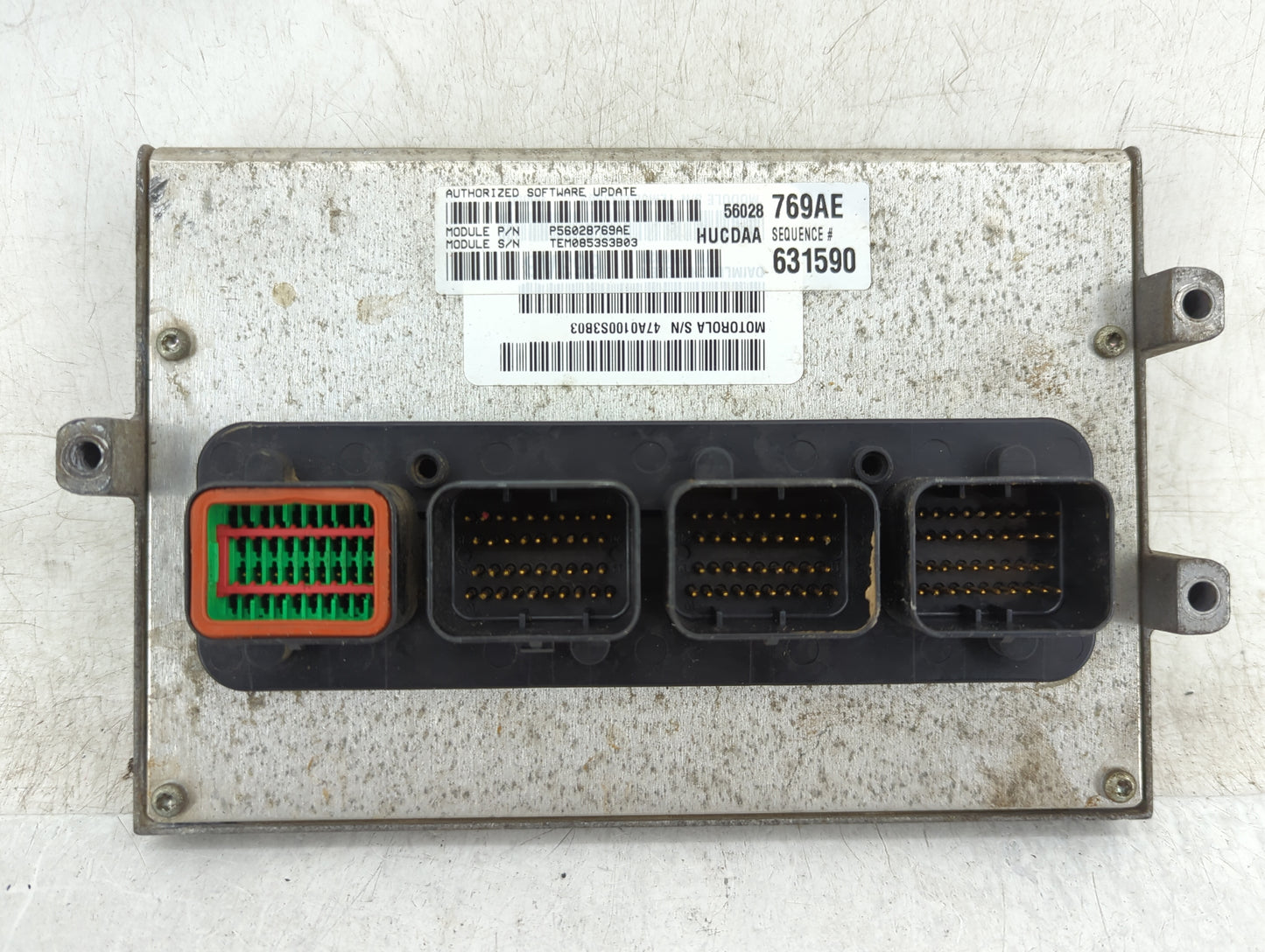 2003 Dodge Ram 1500 PCM Engine Control Computer ECU ECM PCU OEM P/N:56028769AE Fits OEM Used Auto Parts - Oemusedautoparts1.