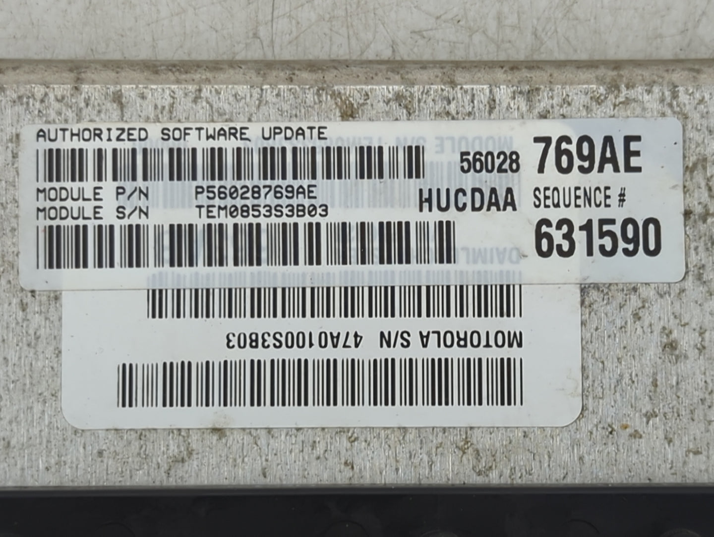 2003 Dodge Ram 1500 PCM Engine Control Computer ECU ECM PCU OEM P/N:56028769AE Fits OEM Used Auto Parts - Oemusedautoparts1.