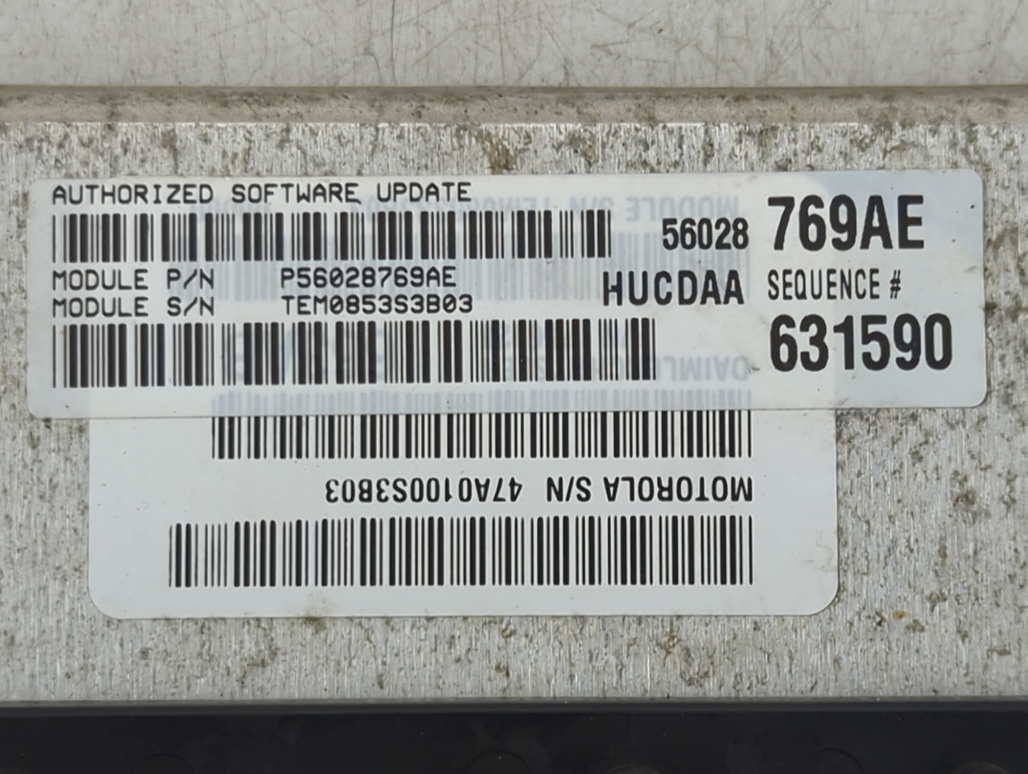 2003 Dodge Ram 1500 PCM Engine Control Computer ECU ECM PCU OEM P/N:56028769AE Fits OEM Used Auto Parts - Oemusedautoparts1.