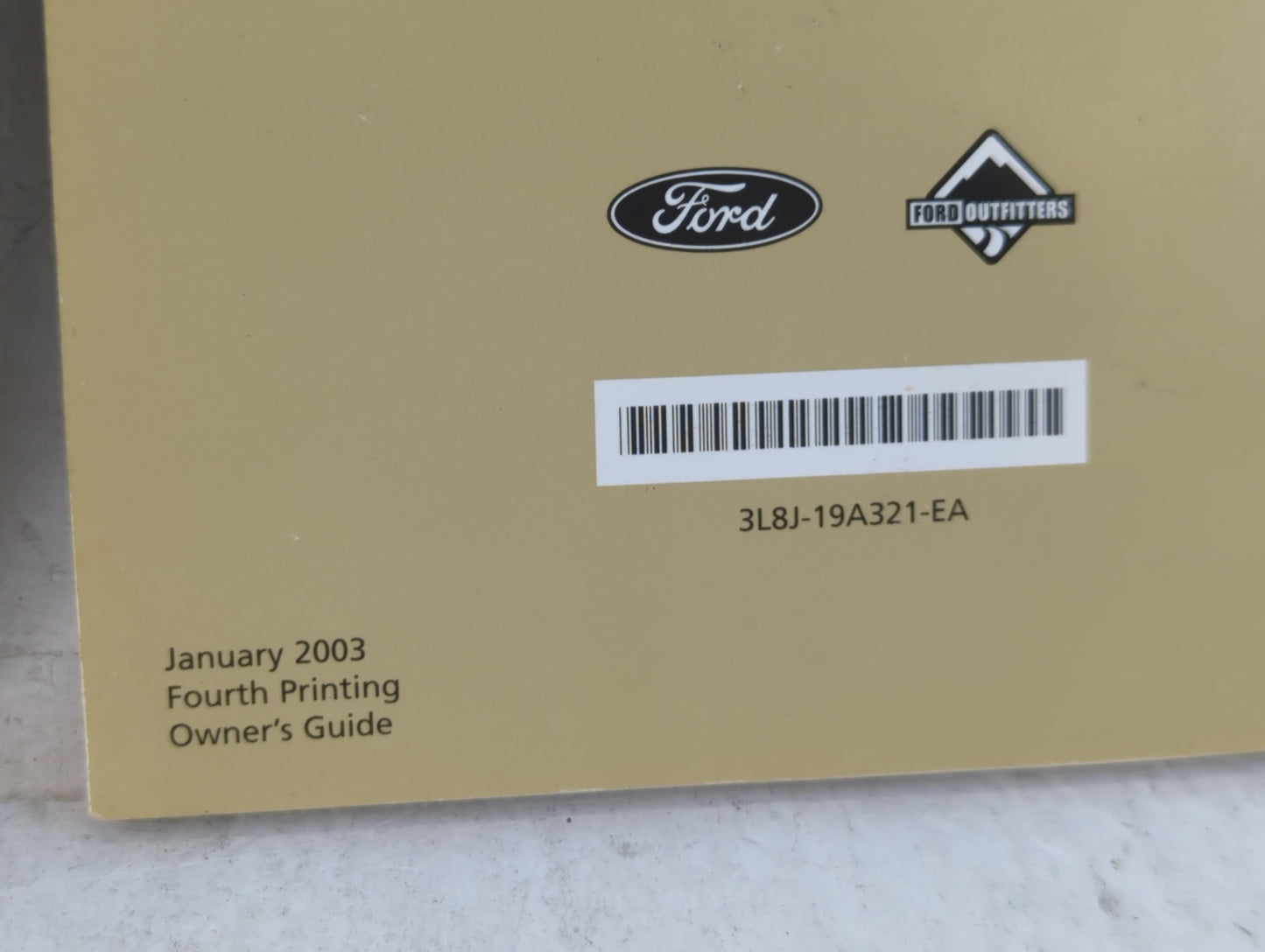 2003 Ford Escape Owners Manual Book Guide P/N:3L8J-19A321-EA OEM Used Auto Parts - Oemusedautoparts1.com