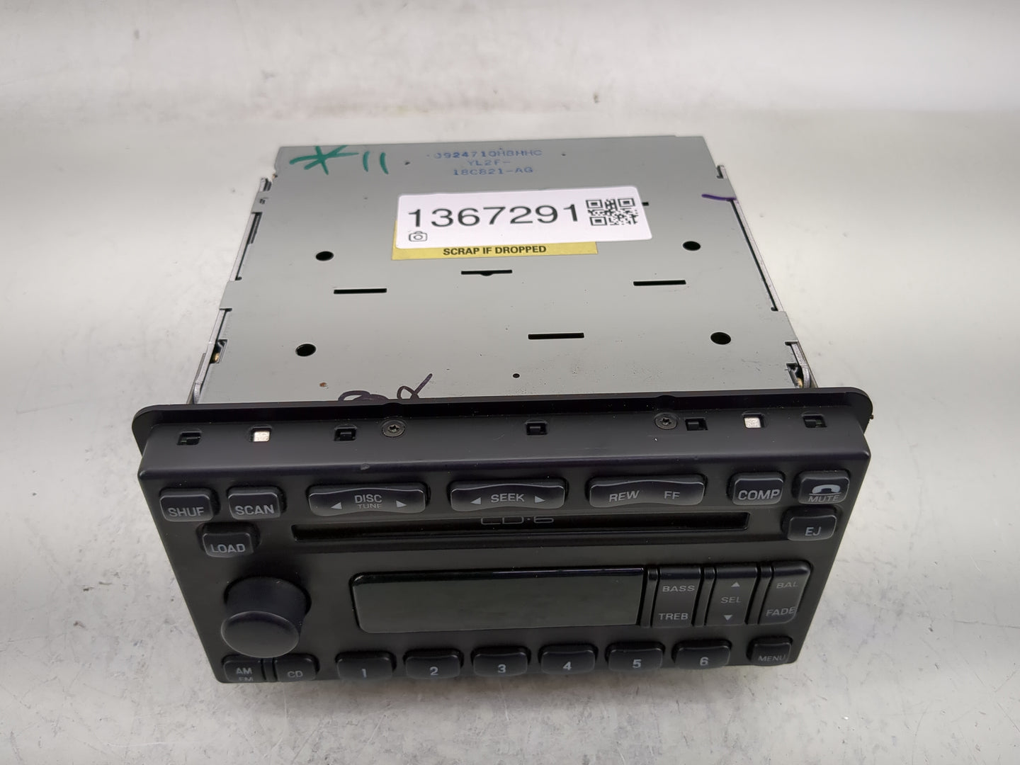 2003 Ford Expedition Radio AM FM Cd Player Receiver Replacement P/N:2L1F-18C815-AE Fits OEM Used Auto Parts - Oemusedautopar