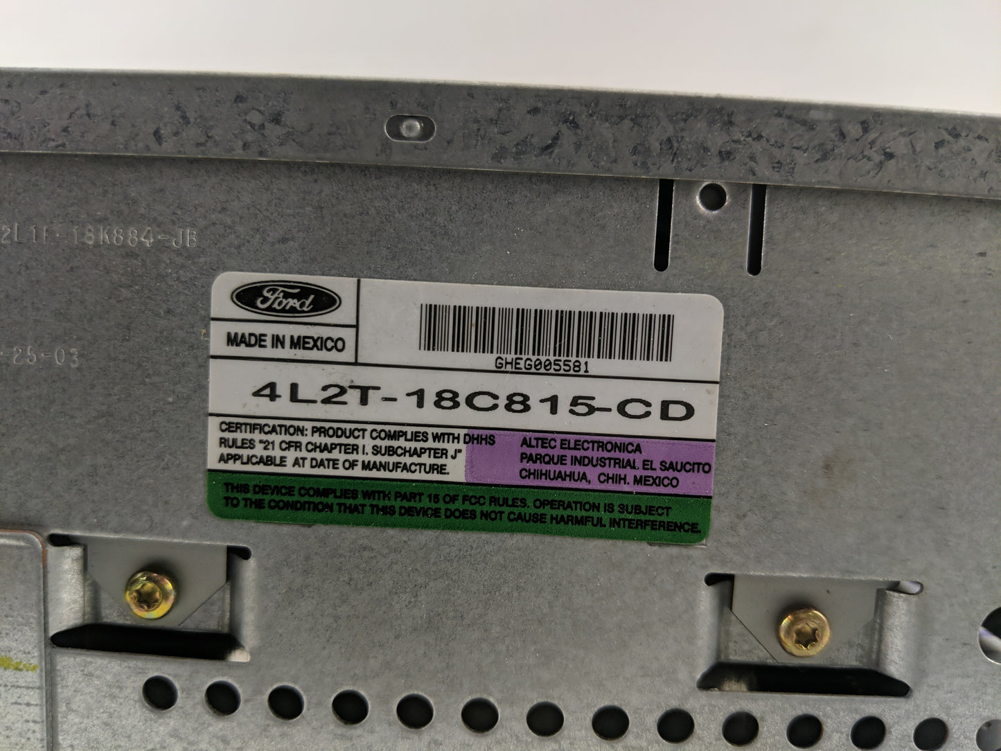 2003 Ford Explorer Radio AM FM Cd Player Receiver Replacement P/N:4L2T-18C815-CD Fits OEM Used Auto Parts - Oemusedautoparts