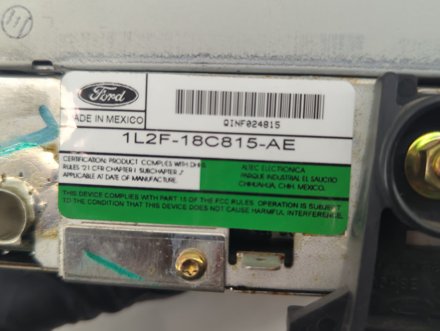 2002-2004 Ford Explorer Radio AM FM Cd Player Receiver Replacement P/N:1L2F-18C815-AE Fits Fits 2002 2003 2004 OEM Used Auto