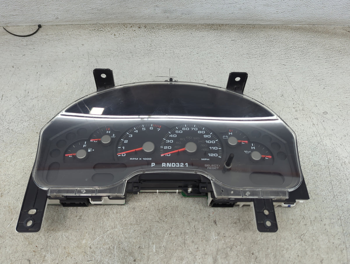 2003 Ford Explorer Instrument Cluster Speedometer Gauges P/N:GAAC47966A 3L2T-10849-AC, 3L2T BASE MPH Miles: Fits OEM Used Au