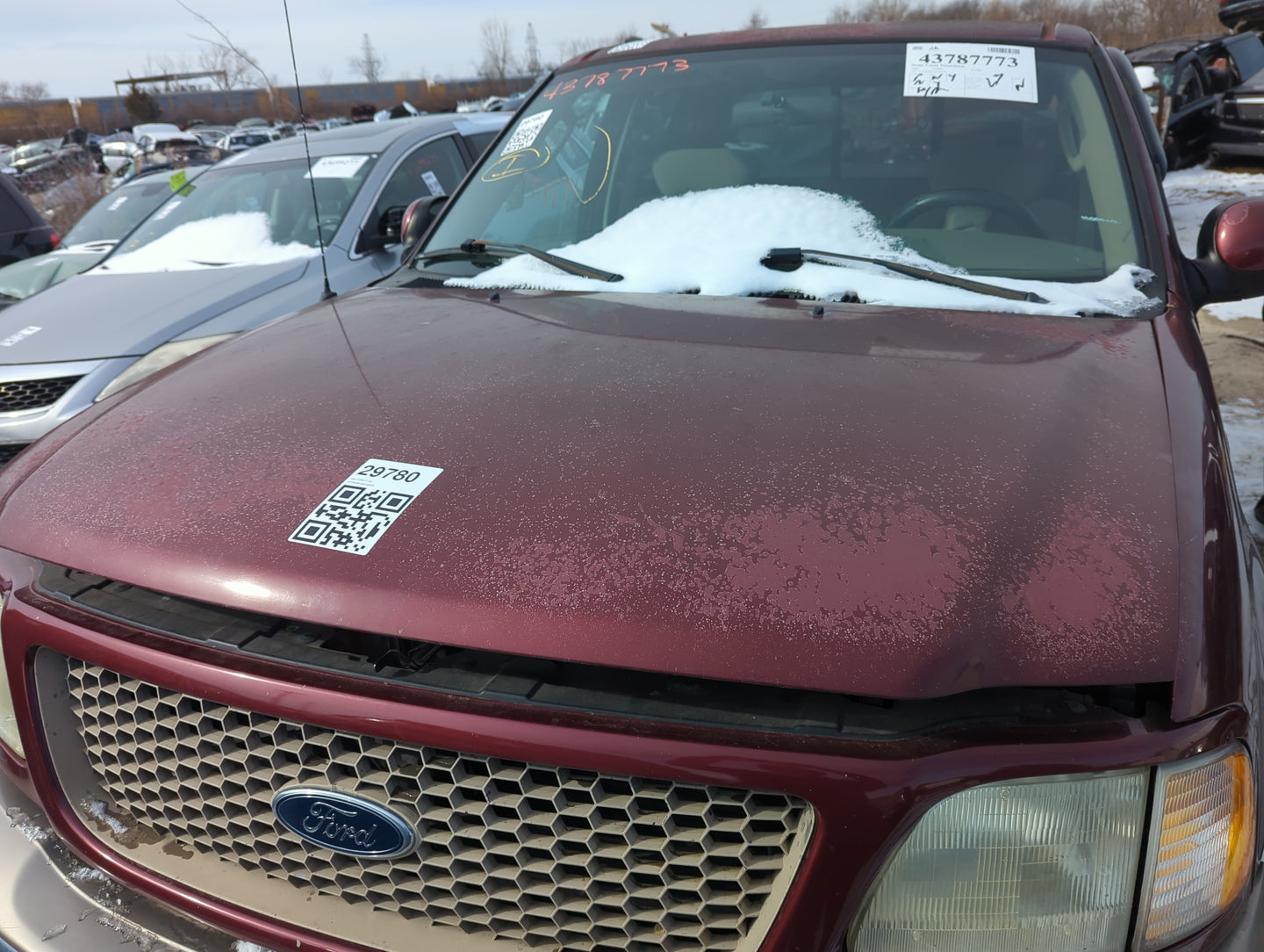 1999-2003 Ford F-150 Hood Oem 1380396 - Oemusedautoparts1.com