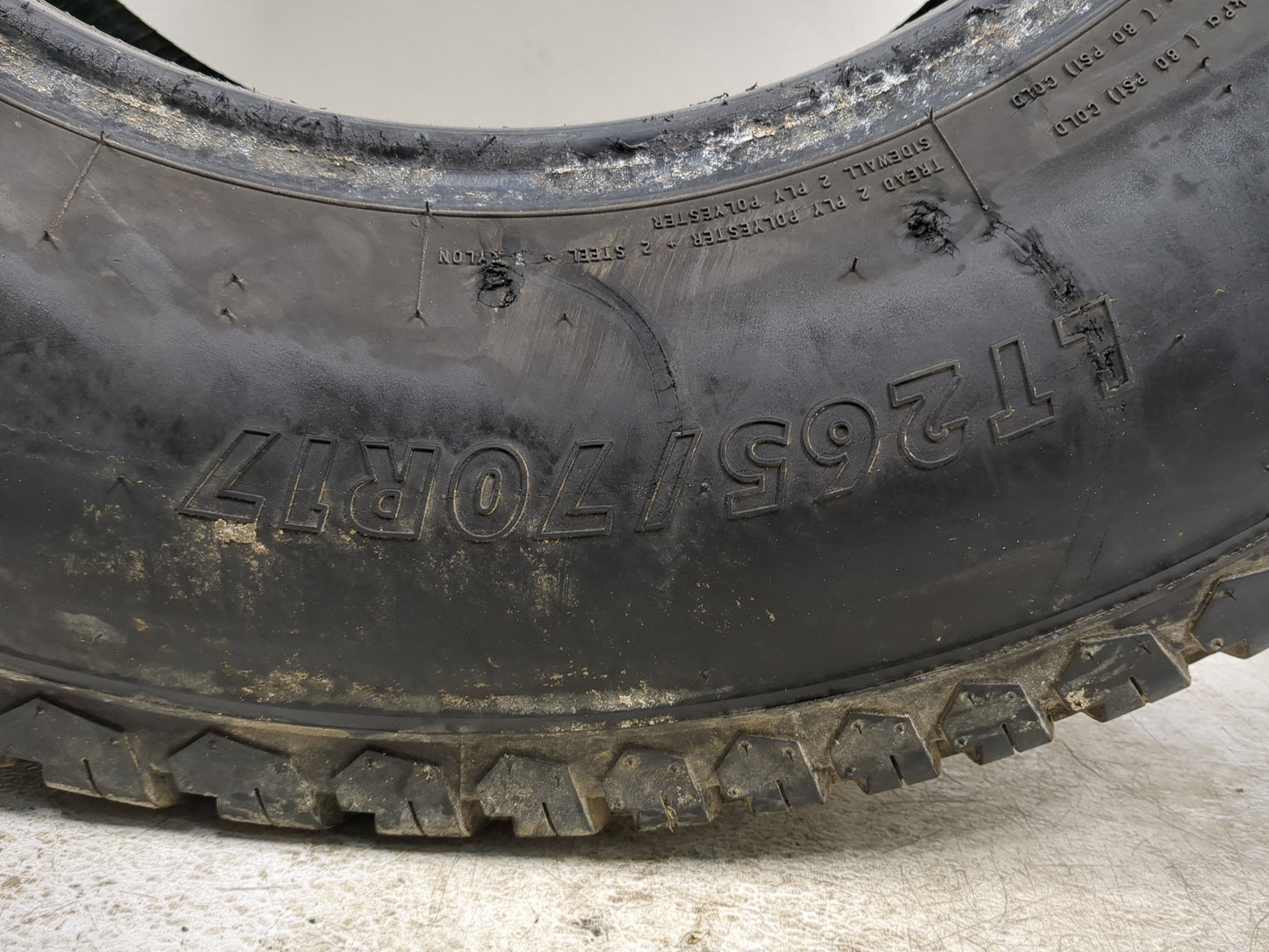 Used Tire 265/70R17 FIRESTONE TRANSFORCE AT 121R - Tread Depth 8/32 - Oemusedautoparts1.com