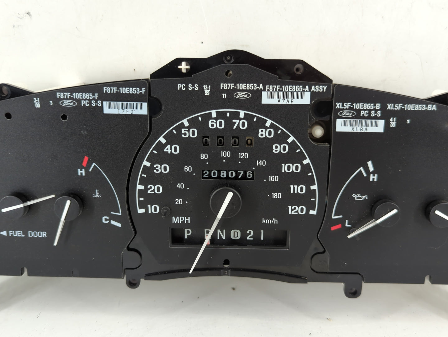 2003 Ford Ranger Instrument Cluster Speedometer Gauges P/N:XL5F-10C956-A Fits OEM Used Auto Parts - Oemusedautoparts1.com