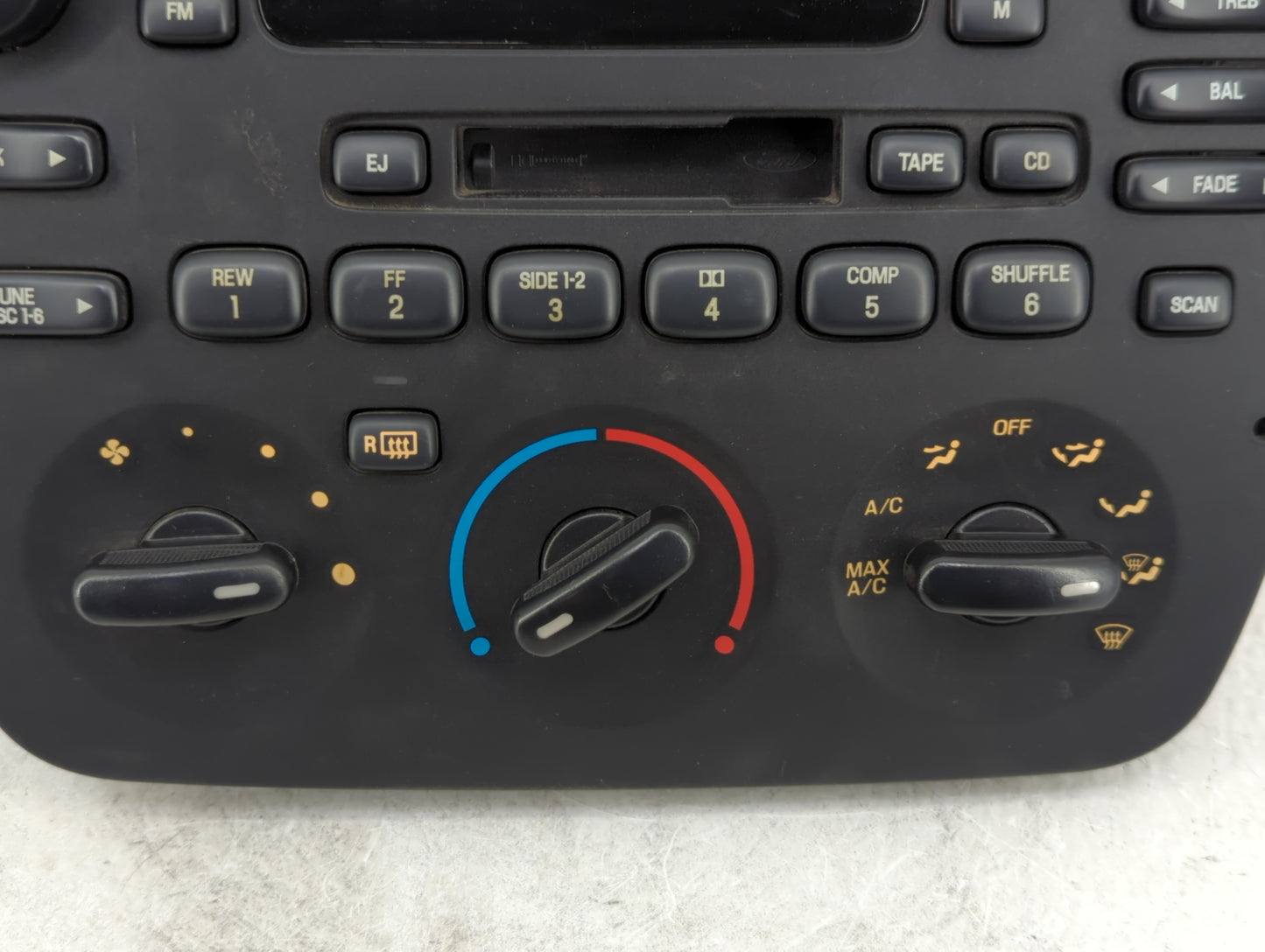 2001-2003 Ford Taurus Radio AM FM Cd Player Receiver Replacement P/N:2F1T-18C858-BA Fits Fits 2001 2002 2003 OEM Used Auto P