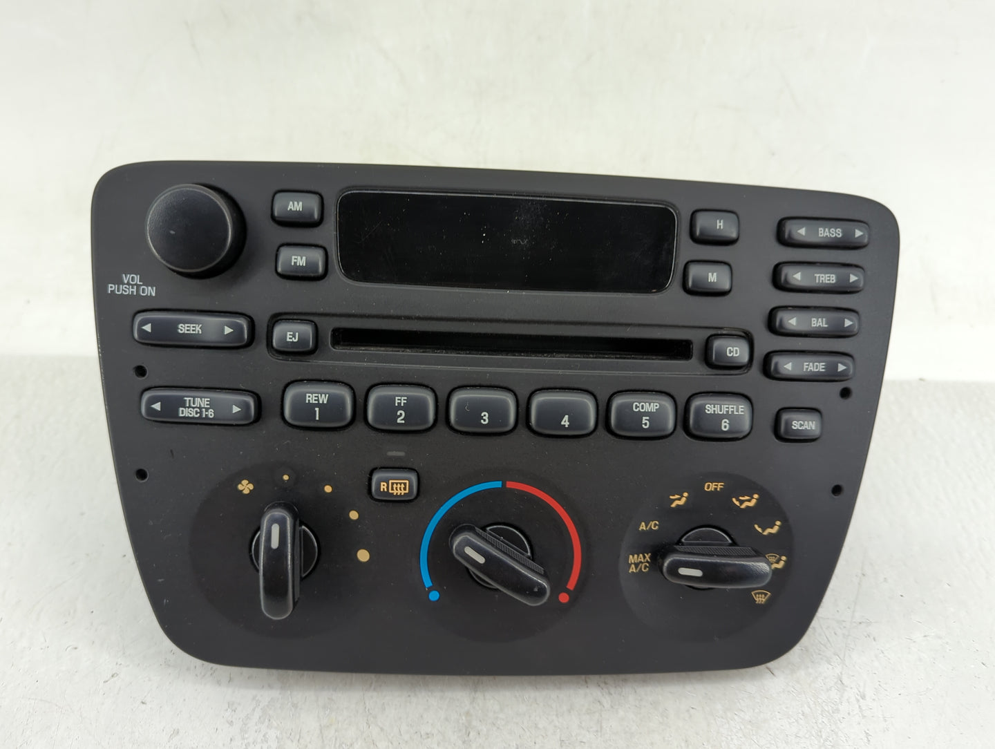 2001-2003 Ford Taurus Radio AM FM Cd Player Receiver Replacement P/N:YF1F-18A965-AA Fits Fits 2001 2002 2003 OEM Used Auto P