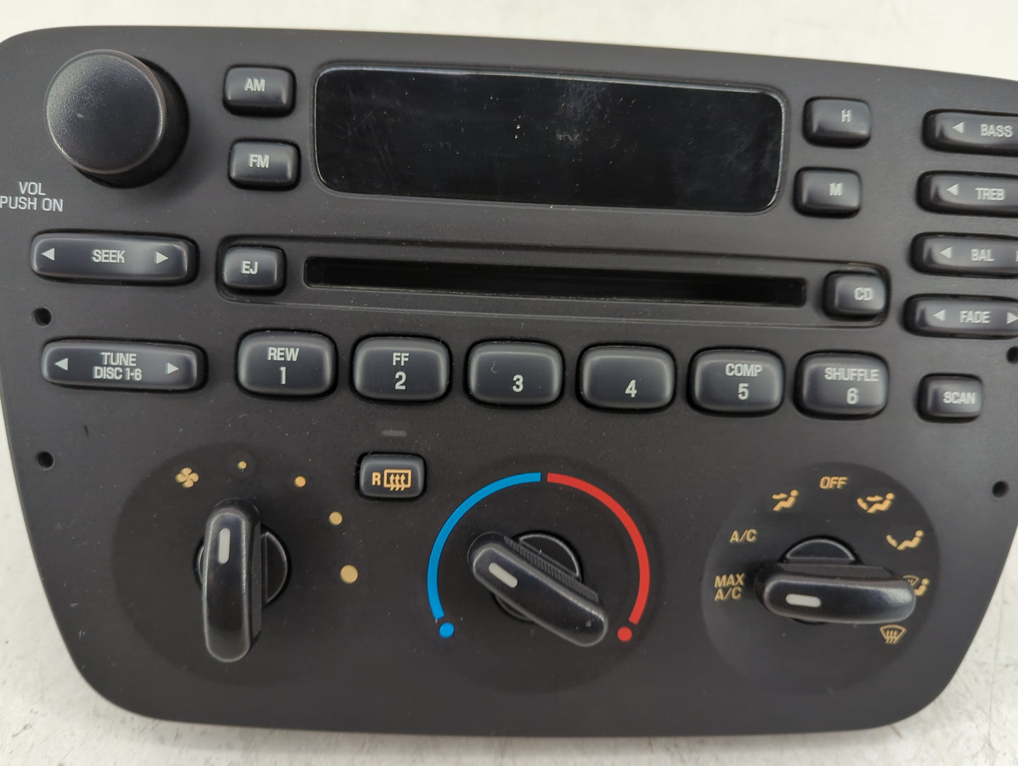 2001-2003 Ford Taurus Radio AM FM Cd Player Receiver Replacement P/N:YF1F-18A965-AA Fits Fits 2001 2002 2003 OEM Used Auto P