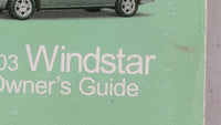2003 Ford Windstar Owners Manual Book Guide OEM Used Auto Parts - Oemusedautoparts1.com