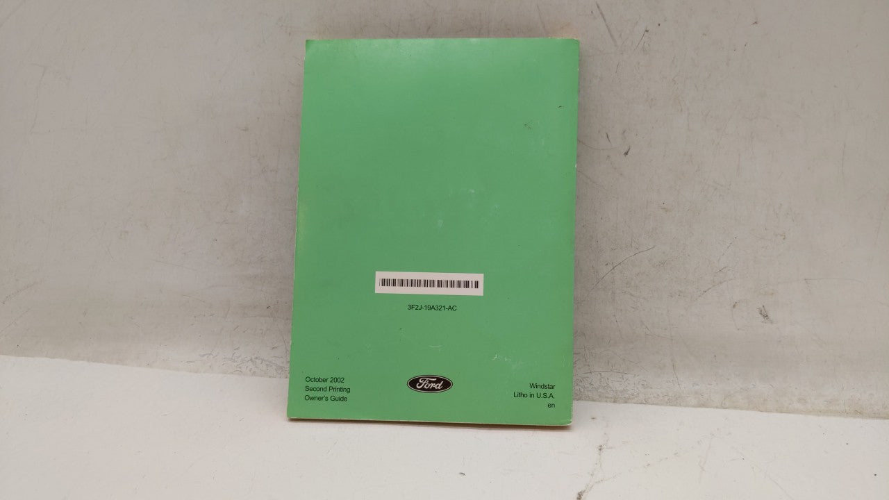 2003 Ford Windstar Owners Manual Book Guide OEM Used Auto Parts - Oemusedautoparts1.com