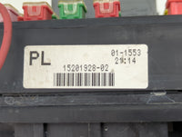 2003-2005 Gmc Sierra 2500 Fusebox Fuse Box Panel Relay Module P/N:15201928-02 Fits Fits 2003 2004 2005 2006 OEM Used Auto Pa