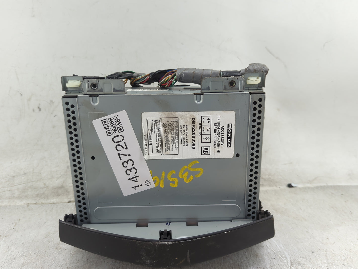 2003 Honda Accord Radio AM FM Cd Player Receiver Replacement P/N:39051-SDA-A410-M1 RG833A0, DBF22003398 Fits OEM Used Auto P