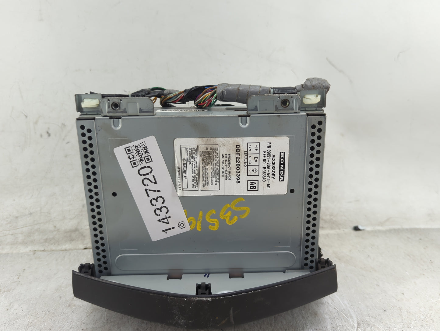 2003 Honda Accord Radio AM FM Cd Player Receiver Replacement P/N:39051-SDA-A410-M1 RG833A0, DBF22003398 Fits OEM Used Auto P