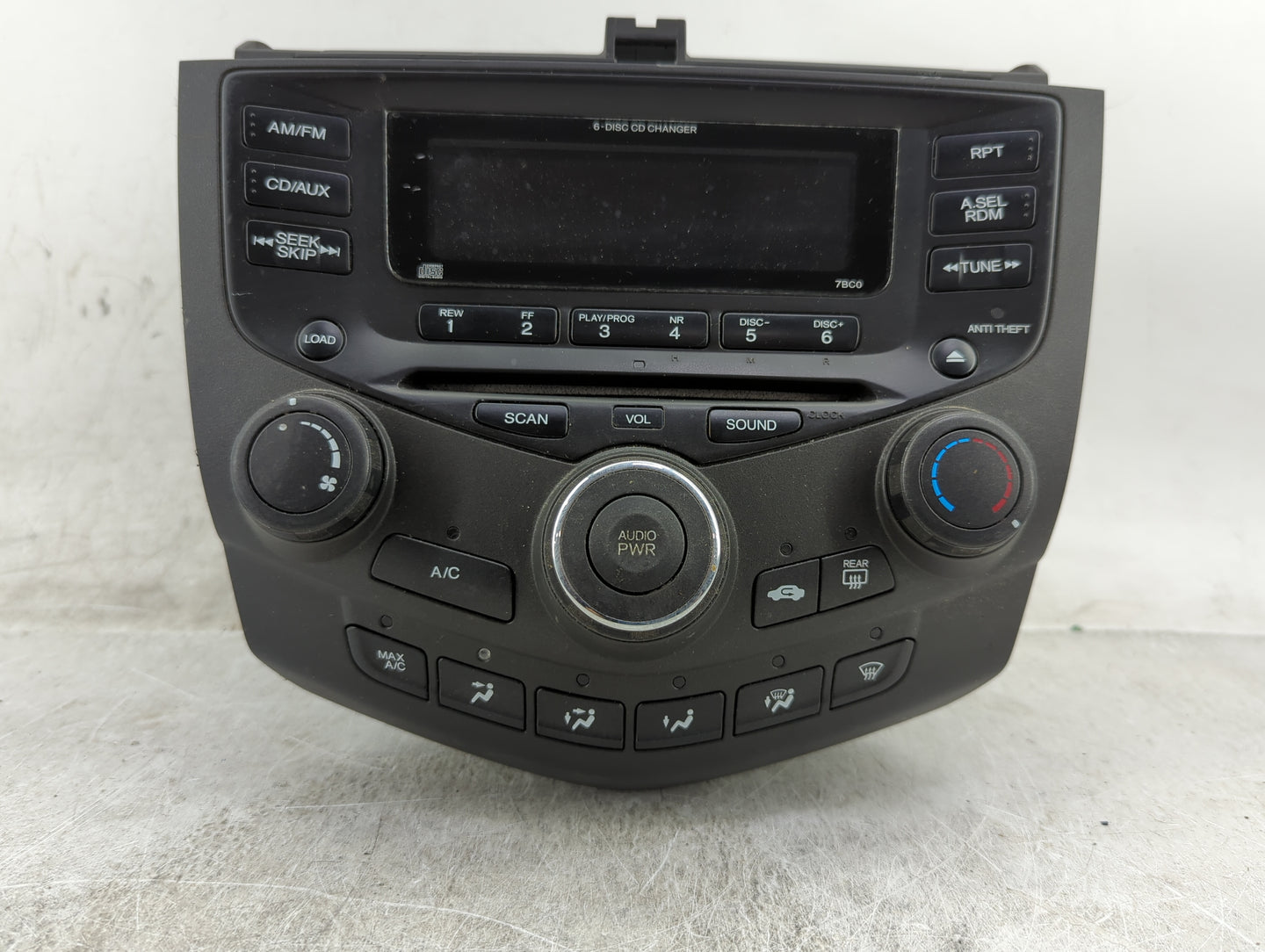 2003-2007 Honda Accord Radio AM FM Cd Player Receiver Replacement P/N:39175-SDA-A110-M2 CQ-EH1260Z Fits OEM Used Auto Parts 