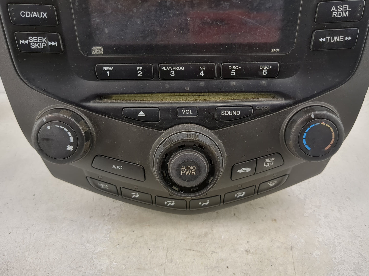 2003 Honda Accord Radio AM FM Cd Player Receiver Replacement P/N:39100-SDA-A110 2AC1, AF030301ENZ Fits OEM Used Auto Parts -