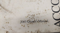 2003 Honda Accord Owners Manual Book Guide OEM Used Auto Parts - Oemusedautoparts1.com