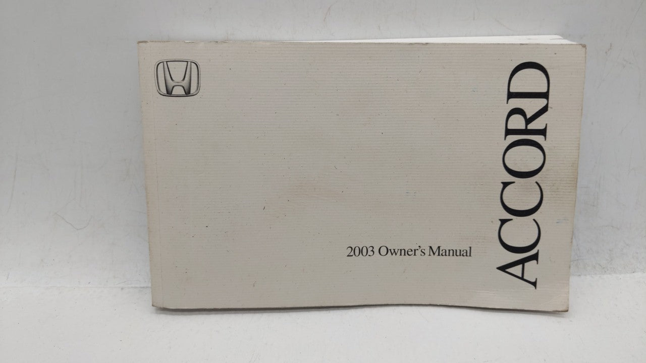 2003 Honda Accord Owners Manual Book Guide OEM Used Auto Parts - Oemusedautoparts1.com