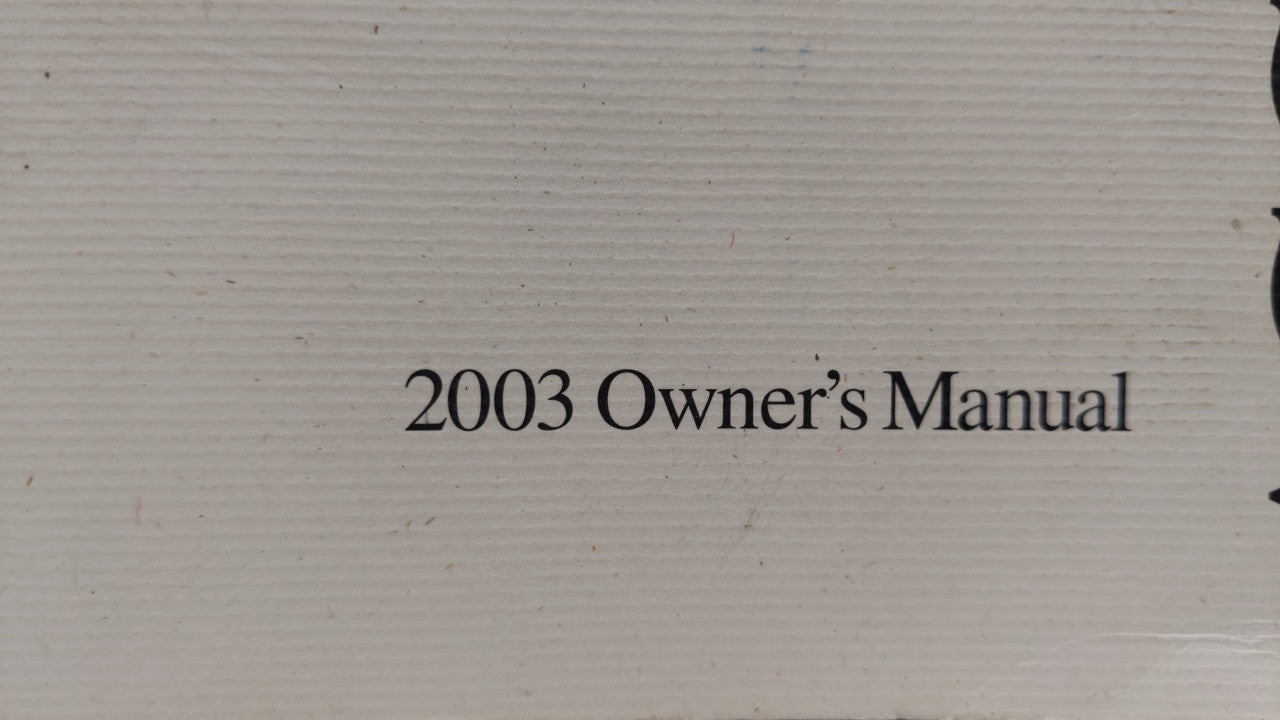 2003 Honda Accord Owners Manual Book Guide OEM Used Auto Parts - Oemusedautoparts1.com