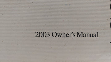 2003 Honda Accord Owners Manual Book Guide OEM Used Auto Parts