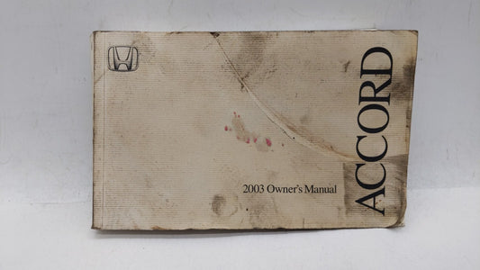 2003 Honda Accord Owners Manual Book Guide OEM Used Auto Parts - Oemusedautoparts1.com