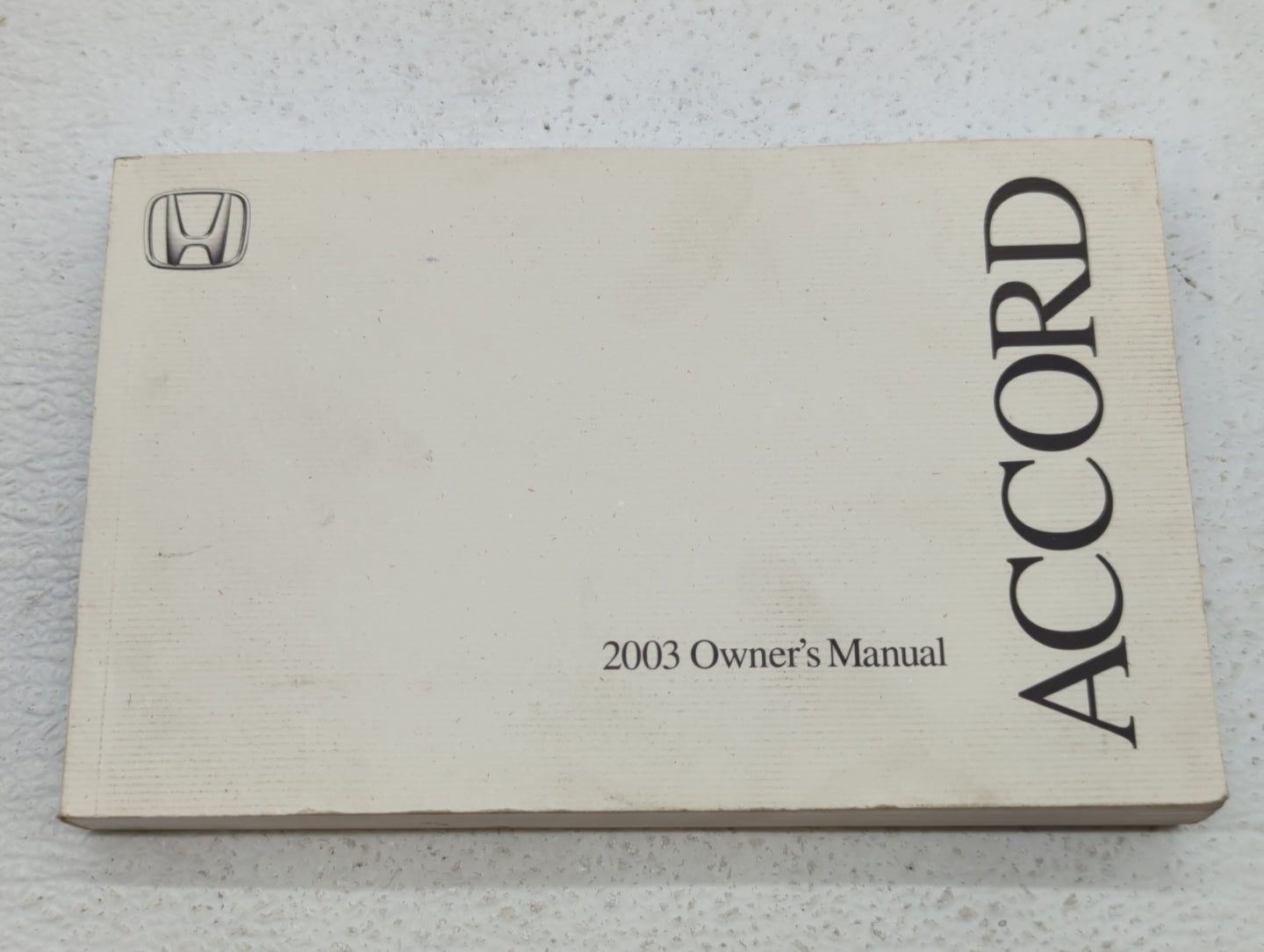 2003 Honda Accord Owners Manual Book Guide OEM Used Auto Parts - Oemusedautoparts1.com