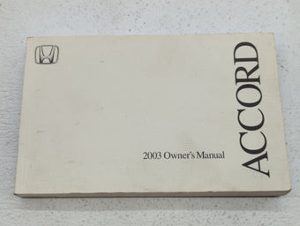 compare product 2003 Honda Accord Owners Manual Book Guide OEM Used Auto Parts