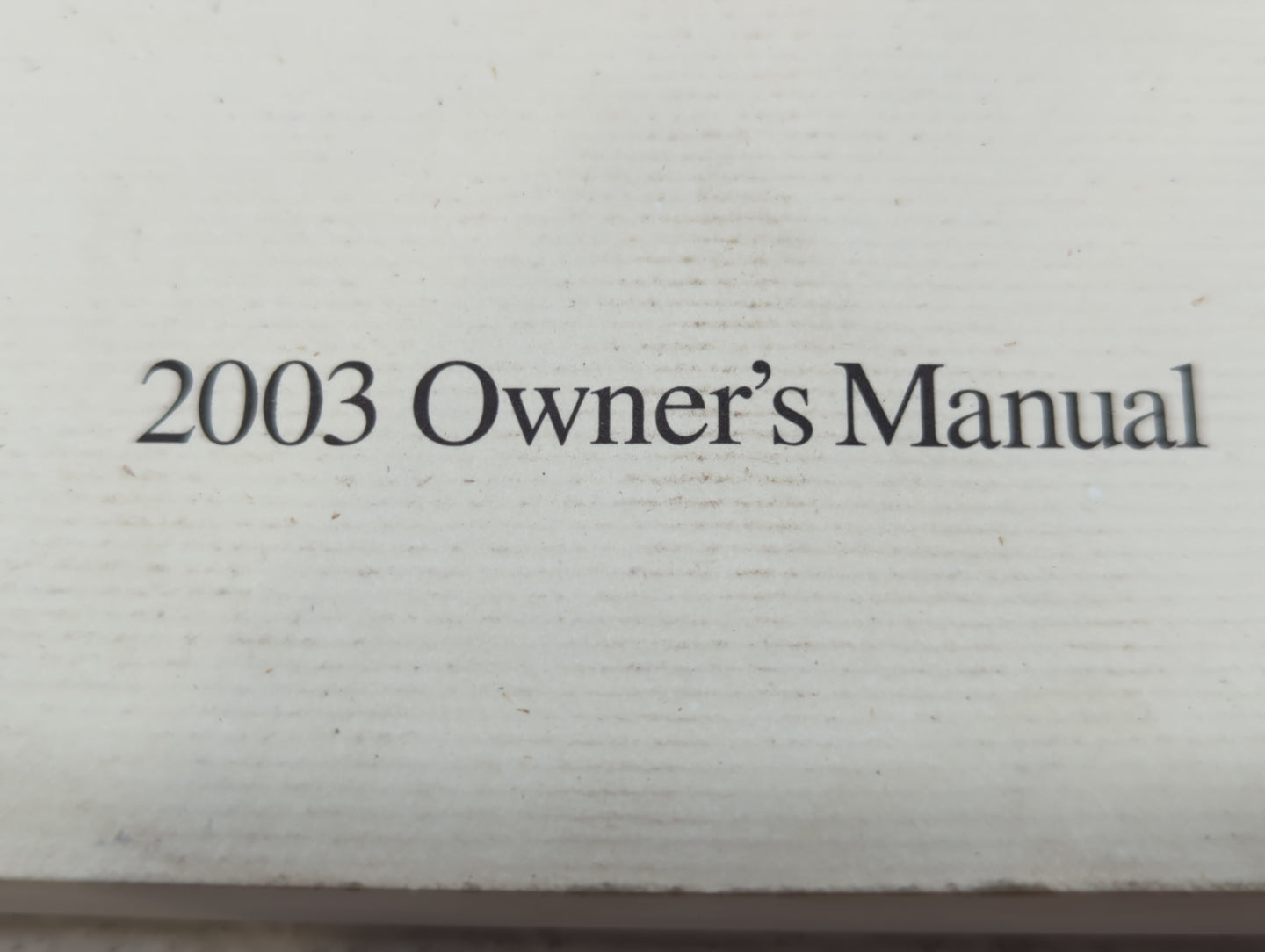 2003 Honda Accord Owners Manual Book Guide OEM Used Auto Parts - Oemusedautoparts1.com
