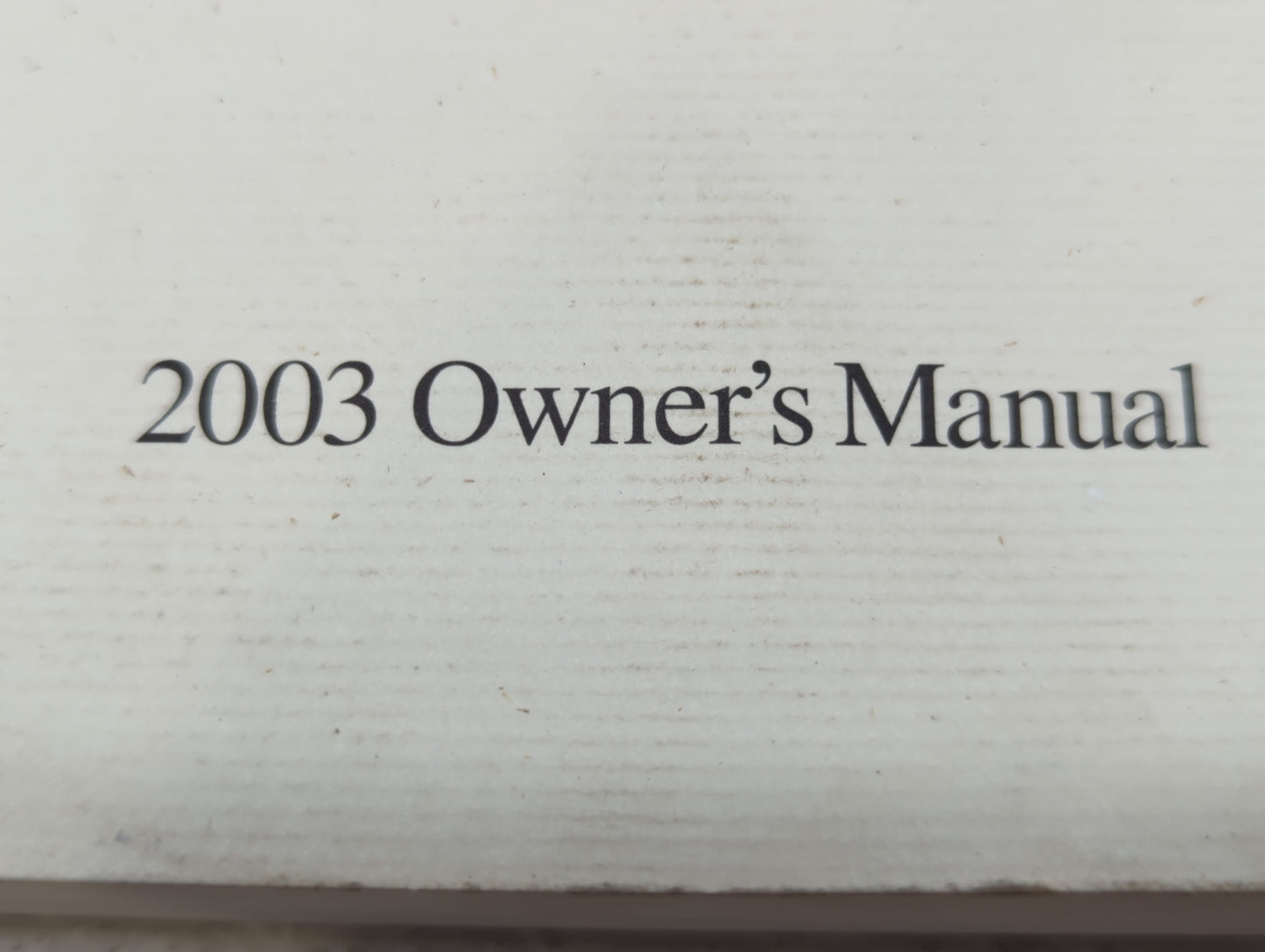 2003 Honda Accord Owners Manual Book Guide OEM Used Auto Parts - Oemusedautoparts1.com