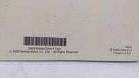 2003 Honda Civic Owners Manual Book Guide OEM Used Auto Parts - Oemusedautoparts1.com
