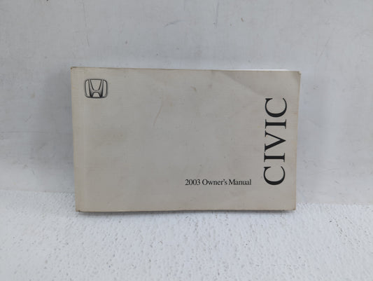 2003 Honda Civic Owners Manual Book Guide OEM Used Auto Parts - Oemusedautoparts1.com