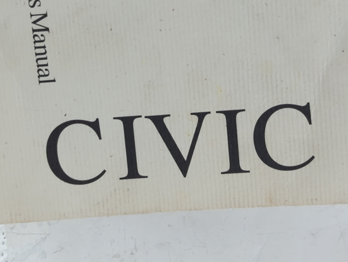 2003 Honda Civic Owners Manual Book Guide OEM Used Auto Parts - Oemusedautoparts1.com