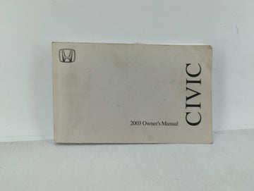 2003 Honda Civic Owners Manual Book Guide OEM Used Auto Parts - Oemusedautoparts1.com