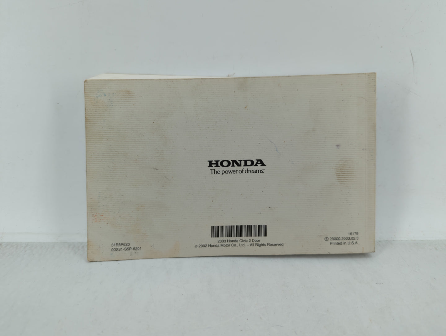 2003 Honda Civic Owners Manual Book Guide OEM Used Auto Parts - Oemusedautoparts1.com