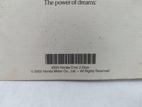 2003 Honda Civic Owners Manual Book Guide OEM Used Auto Parts - Oemusedautoparts1.com
