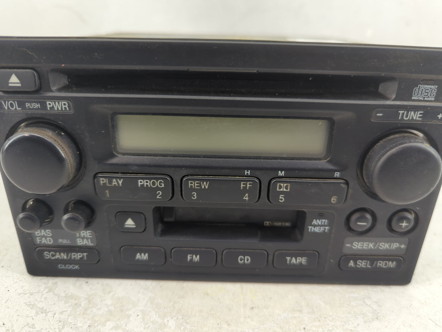 2002-2004 Honda Cr-V Radio AM FM Cd Player Receiver Replacement P/N:39101-S9A-A110-M1 Fits Fits 2002 2003 2004 OEM Used Auto