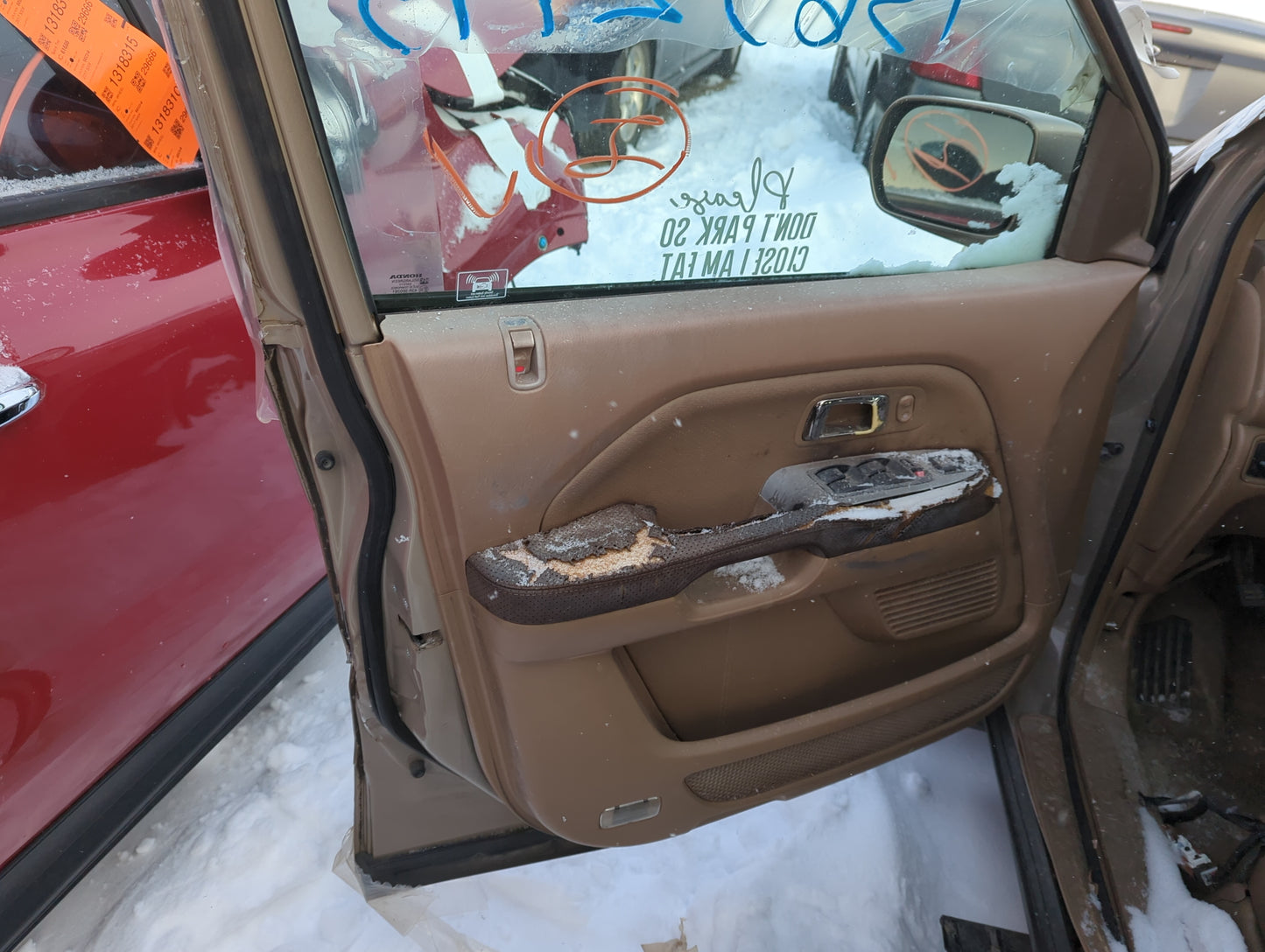 2003 Honda Pilot Front Left Driver Interior Door Panel Trim - Oemusedautoparts1.com