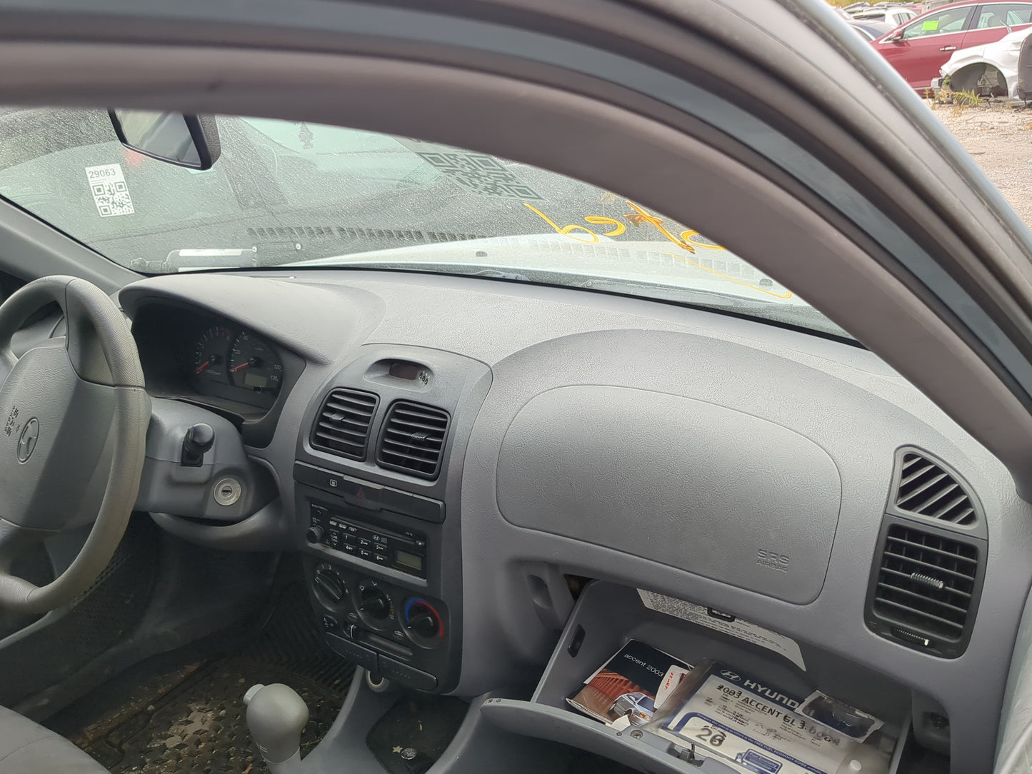 2003-2006 Hyundai Accent Air Bag Passenger Right Dashboard OEM Fits Fits 2003 2004 2005 2006 OEM Used Auto Parts - Oemusedau