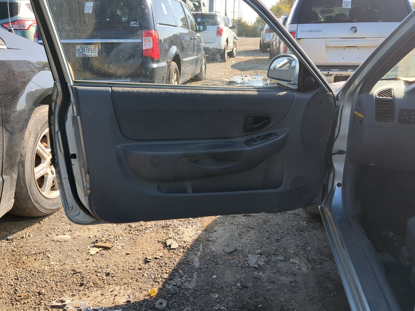 2003 Hyundai Accent Front Left Driver Interior Door Panel Trim - Oemusedautoparts1.com