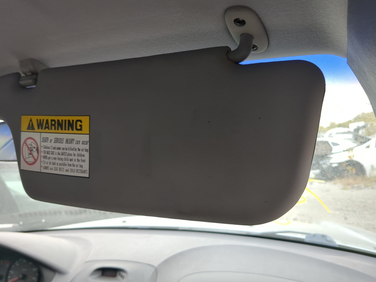 2003-2006 Hyundai Accent Sun Visor Shade Replacement Passenger Right Mirror Fits Fits 2003 2004 2005 2006 OEM Used Auto Part