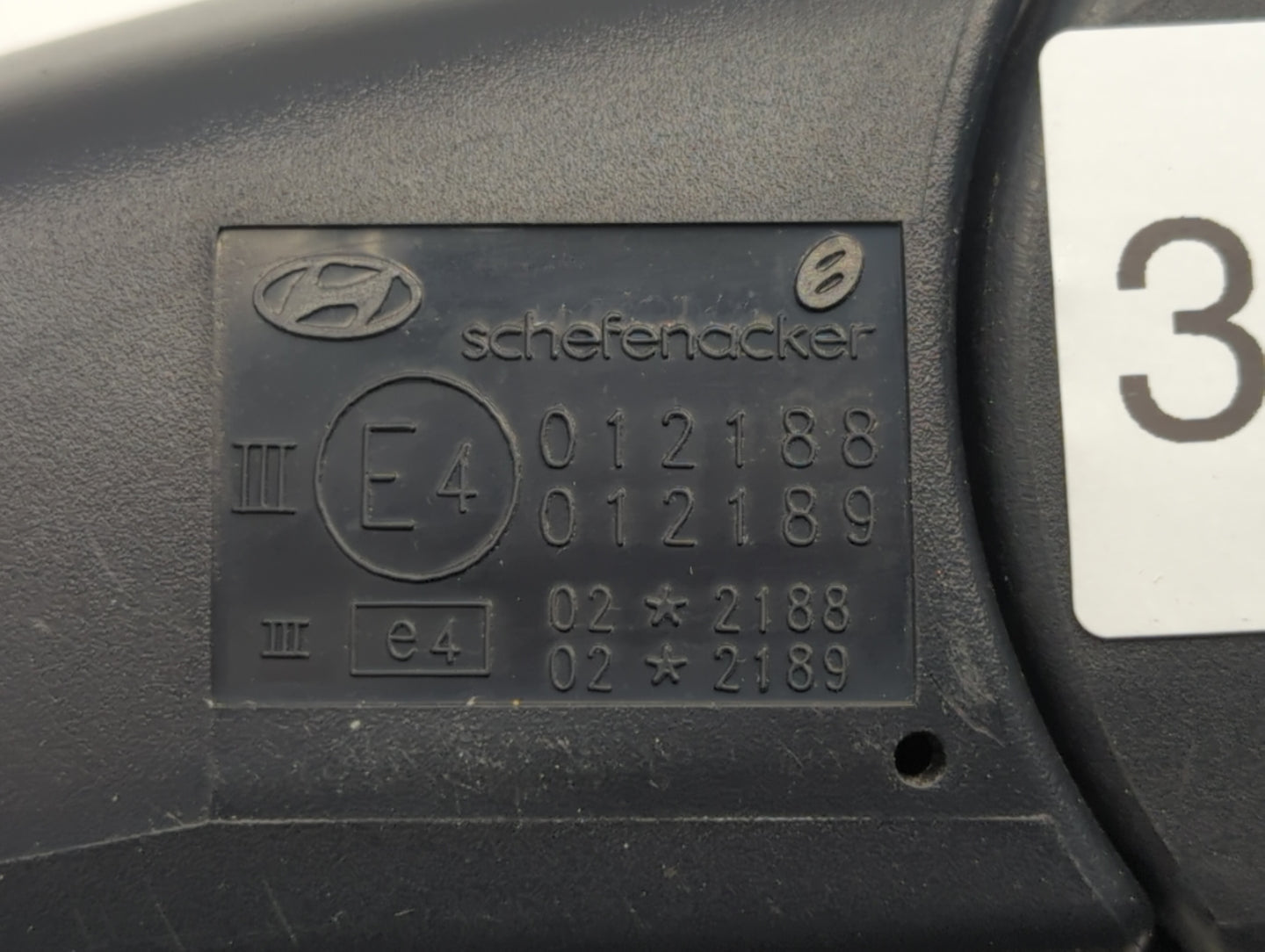 2002-2006 Hyundai Accent Side Mirror Replacement Passenger Right View Door Mirror P/N:E4012188 E4012189 Fits OEM Used Auto P