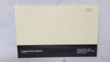 2003 Hyundai Sonata Owners Manual Book Guide OEM Used Auto Parts