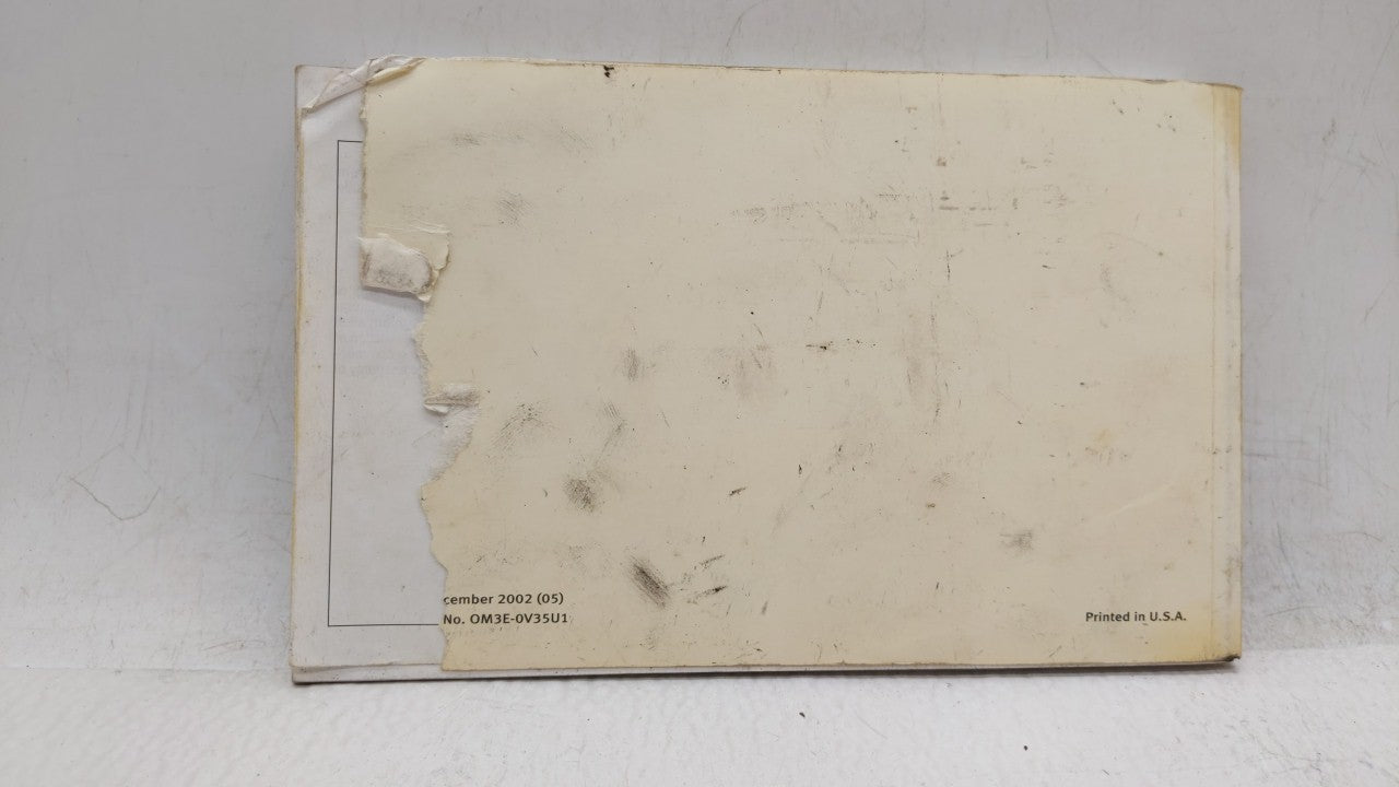 2003 Infiniti G35 Owners Manual Book Guide OEM Used Auto Parts - Oemusedautoparts1.com