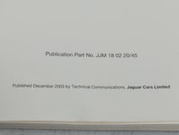 2003 Jaguar X-Type Owners Manual Book Guide P/N:JJM 18 02 20 OEM Used Auto Parts - Oemusedautoparts1.com