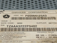 2002-2004 Jeep Grand Cherokee Radio AM FM Cd Player Receiver Replacement P/N:P05064125AD Fits Fits 2002 2003 2004 2005 2006 