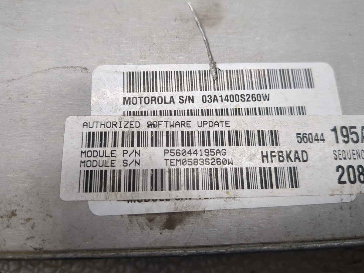 2003 Jeep Liberty PCM Engine Control Computer ECU ECM PCU OEM P/N:P56044195AG 56044195A OEM Used Auto Parts - Oemusedautopar