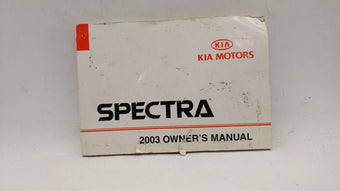 compare product 2003 Kia Spectra Owners Manual Book Guide OEM Used Auto Parts