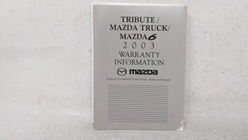 2003 Mazda 6 Owners Manual Book Guide OEM Used Auto Parts
