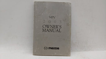 compare product 2003 Mazda Mpv Owners Manual Book Guide OEM Used Auto Parts